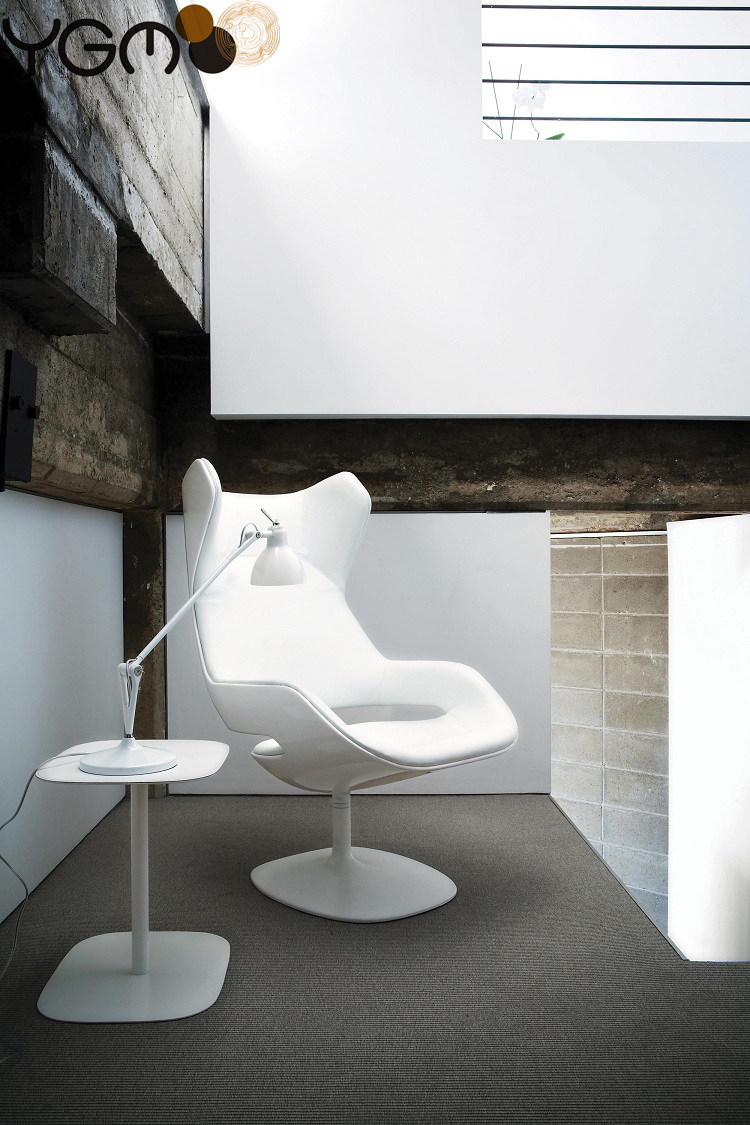 Flower and package furniture popular modern simple leisure office rotates single-person glass steel backarmrest sofa chair