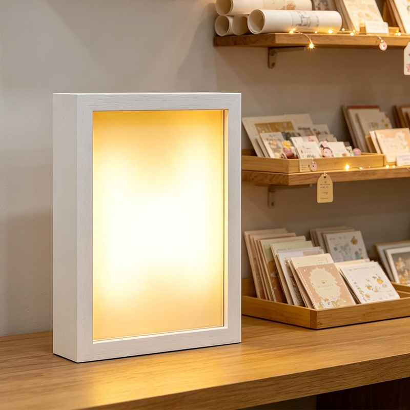 Lighted Photo Frame Box, Light Painting, Handmade DIY Special Photo Frame, Hollow Picture Frame, Led Ambient Light, Rechargeable Lighted Photo Frame Box, Light Painting, Handmade DIY Special Photo Frame, Hollow Picture Frame, Led Ambient Light, Rechargeable