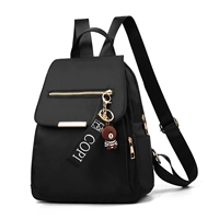 Черная маленькая сумка клатч с молнией, ткань оксфорд