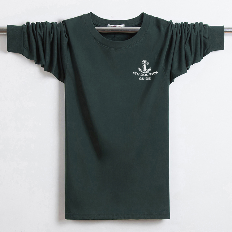 Đặc biệt hàng ngày dài tay t-shirt nam cộng với phân bón XL trung niên nam cotton lỏng mùa thu quần áo chất béo, chất béo 6XL thủy triều