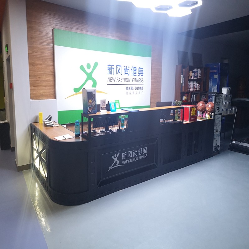 Retro Industrial Wind Cashier Counter of the Counter Minimalist Iron Art Bar Company Personality Fitness Corner Reception Front Desk