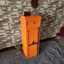 Iron Arts Industrial Wind Container nightstand Hide Cabinet Small Cupboard Lockers Small Intake Retro Bar Dining Side Cabinet