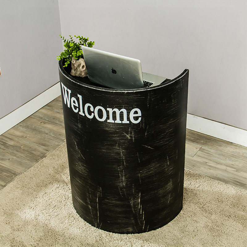 Iron art arc small cashier counter oil barrel creative office bar front desk clothing store simple modern small reception