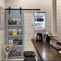 Industrial Wind Shake Soundnet Red Door Creative Book Cabinet Door Decoration Bookcase Door Personality Living-room Room Push-and-pull Invisible Dark Door