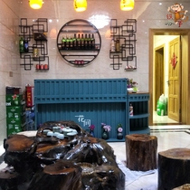 Industrial Wind Container Clothing Store Collection Silver Desk Small Counter Milk Tea Shop Café Reception Office Business Front Desk