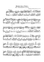 Turkish March Mozart Sonata K331 Third Movement Original Piano score score making