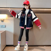 Girls Lamb Suede Fall 2022 New Young Gas Girls plus thicker sweater autumn and winter clothing