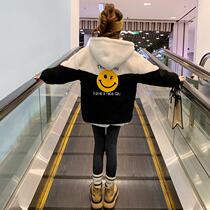 Girls lamb coat in autumn and winter dress 2022 new childrens Yang Yang girl thickened lamb suede winter