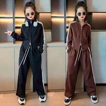 Girls Fall Sports Set 2022 new childhood childhood fashionable childrens clothing fall two pieces