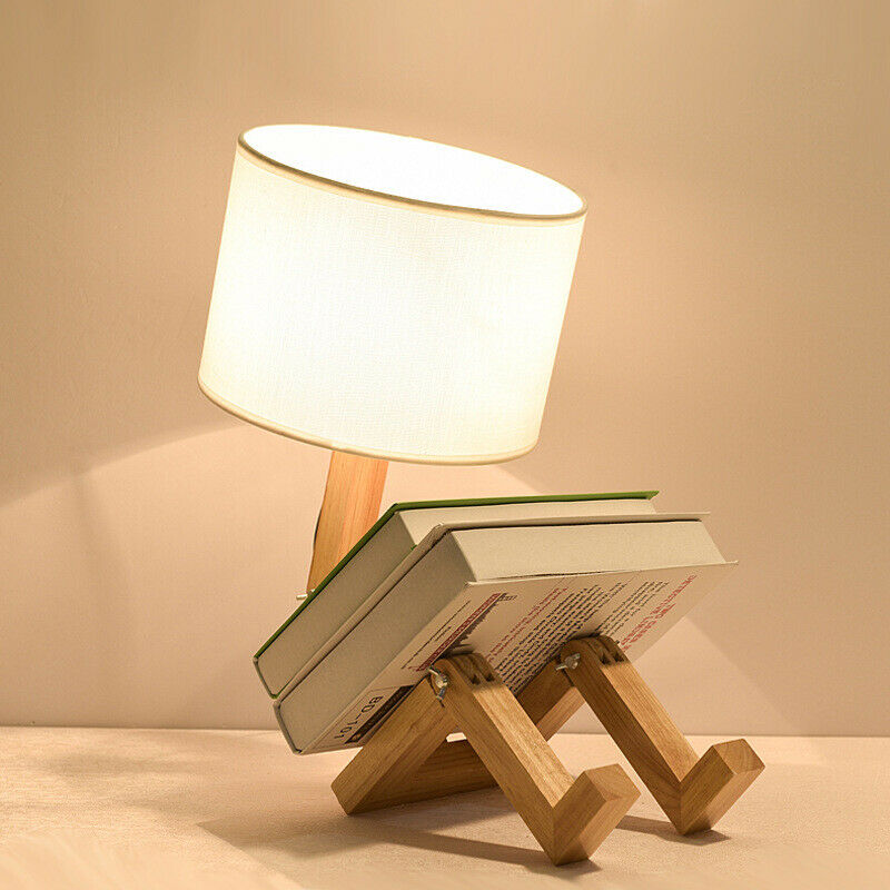 wooden desk lamp