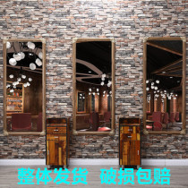 Barber shop mirror wall-mounted hairdressing mirror makeup mirror single-sided barber mirror hair salon special wall-mounted haircut mirror