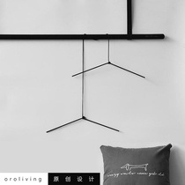 oroliving Nordic minimalist hanger brass decoration home black metal hanger no trace drying rack