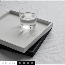 oroliving original cement tray clear water concrete home storage minimalist decorative plate Nordic model room