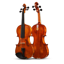 Red cotton violin S-60 beginner professional grade examination college student pure handmade solid wood violin adult and children performance grade