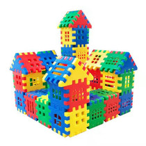 Kindergarten Boys Girls Big house building blocks 3-6-year-old baby Early teaching Puzzle Pieces Plastic Block Building Blocks