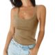 WomenSleevelssVestKnittedTankTopsCasualBasicCamisole