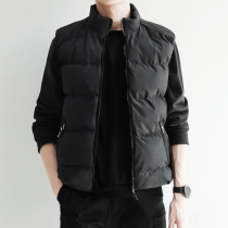Autumn and winter vest jacket mens cotton jacket stand collar casual Joker couple loose size waistcoat cotton clothes