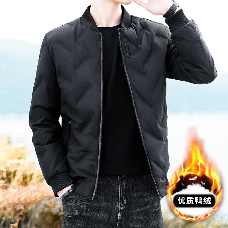 Down clothes Men's winter new men's light and warm upkeep Duck Suede Winter Dress Jacket Jacket for cold-proof clothes