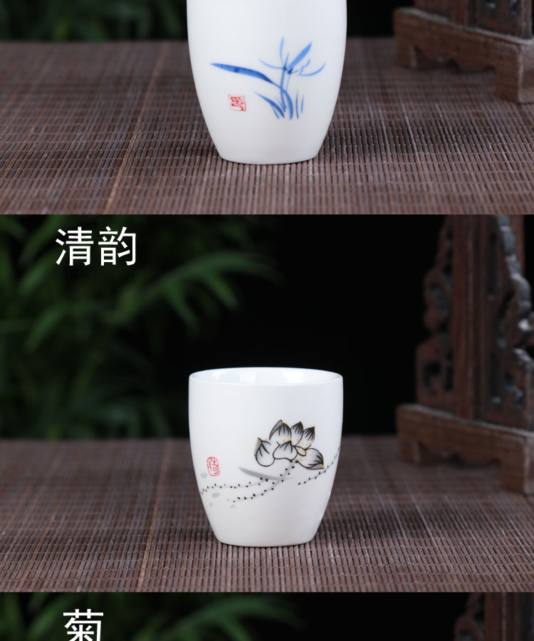 Gốm cho Phật retro thủy tinh nhỏ màu trắng rượu vang vàng hầm rượu hầm rượu hy sinh mini cup của rượu vang gia đình bộ