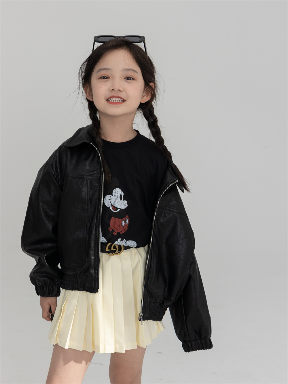 chao cool black jacket autumn winter new pu locomotive neutral wind trendy leather clothes girl fashion show boom ride-Taobao