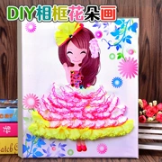 Hoa vẽ trẻ nhỏ handmade tự làm vật liệu gói hoa kim cương vẽ hoa sáng tạo dán với khung ảnh
