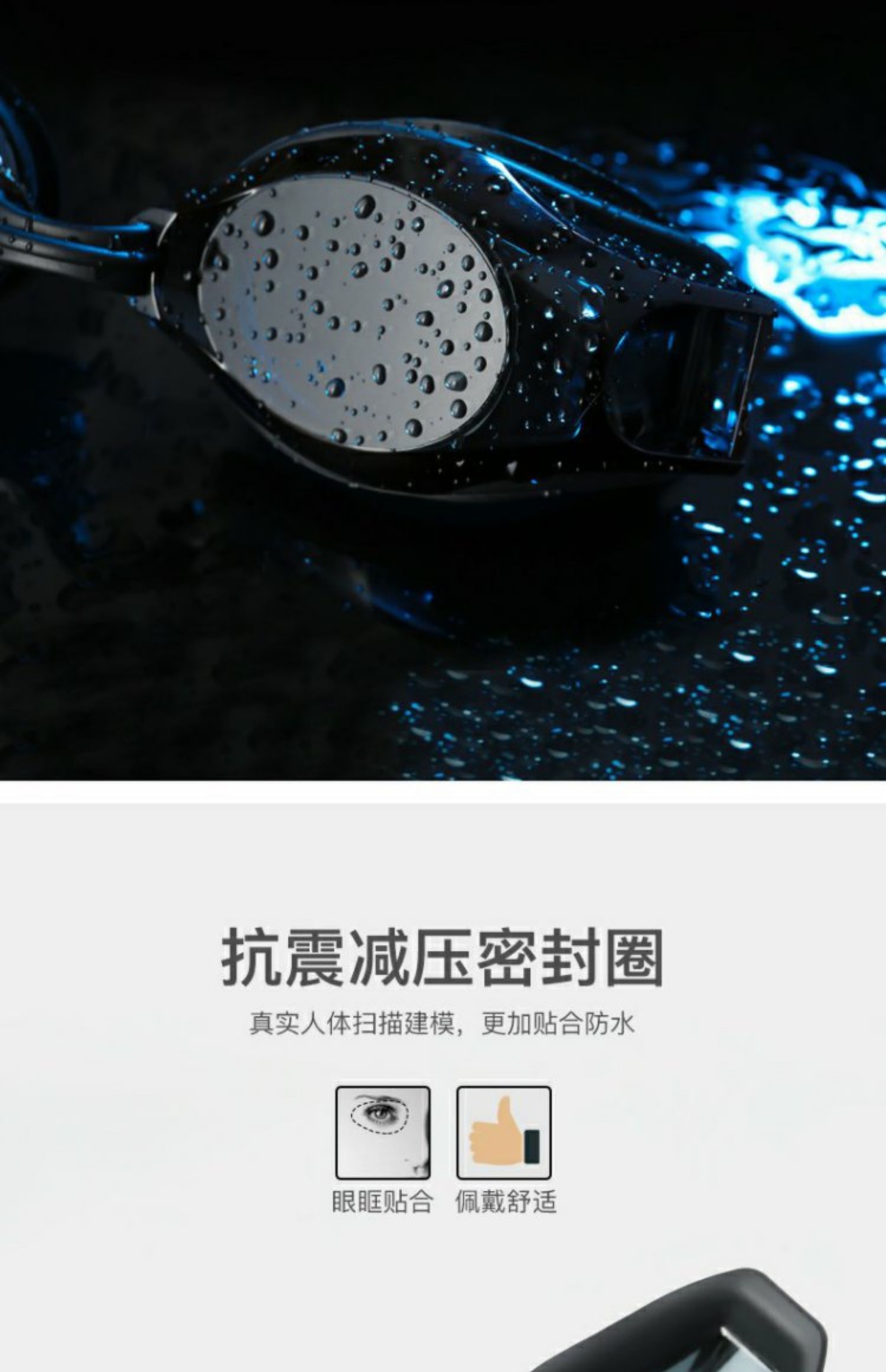 Kính râm Li Ning nam và nữ HD chống sương mù không thấm nước chuyên nghiệp kính bơi mũ phù hợp với thiết bị kính bơi cận thị - Goggles mua kính bơi