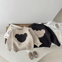 INS Boys Autumn Winter Sweater Baby Pullover Sweatshirt Boys and Girls Baby Cute Bear Knitted Warm Jacket Trend