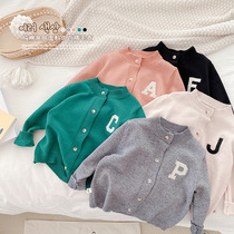 Kids knitwear spring autumn dress boy baby long sleeve top cardigan girl solid color sweater baby coat outerwear