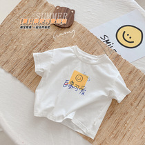 Childrens short sleeve t-shirt summer half sleeve thin baby fashion Pepsi cute baby t-shirt undershirt top breathable