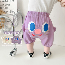 ins kids korean fart pants thin baby cute versatile big PP pants men and women baby summer pumpkin shorts