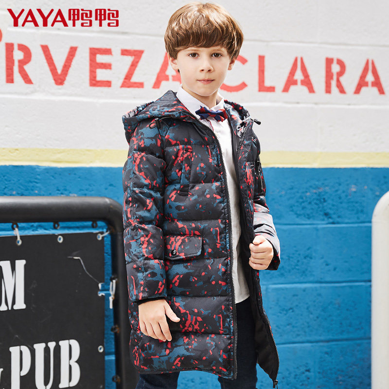 鸭鸭 加厚中长款迷彩 男童羽绒服 天猫优惠券折后￥189包邮（￥279-90）120~150码2色可选