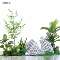 Roman father Nordic Wind Bell plant indoor fake green plant landscape large landing bonsai mall corner landscape