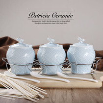 Concorting jar Ceramics flavor cans kitchen salt sugar household seasoning box package assembly chili oil taste salt cans