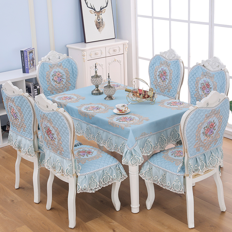 Khăn trải bàn kiểu châu Âu đệm ghế đặt hộ gia đình hình chữ nhật khăn trải bàn bốn mùa phổ quát chống trượt ghế bọc khăn trải bàn cute