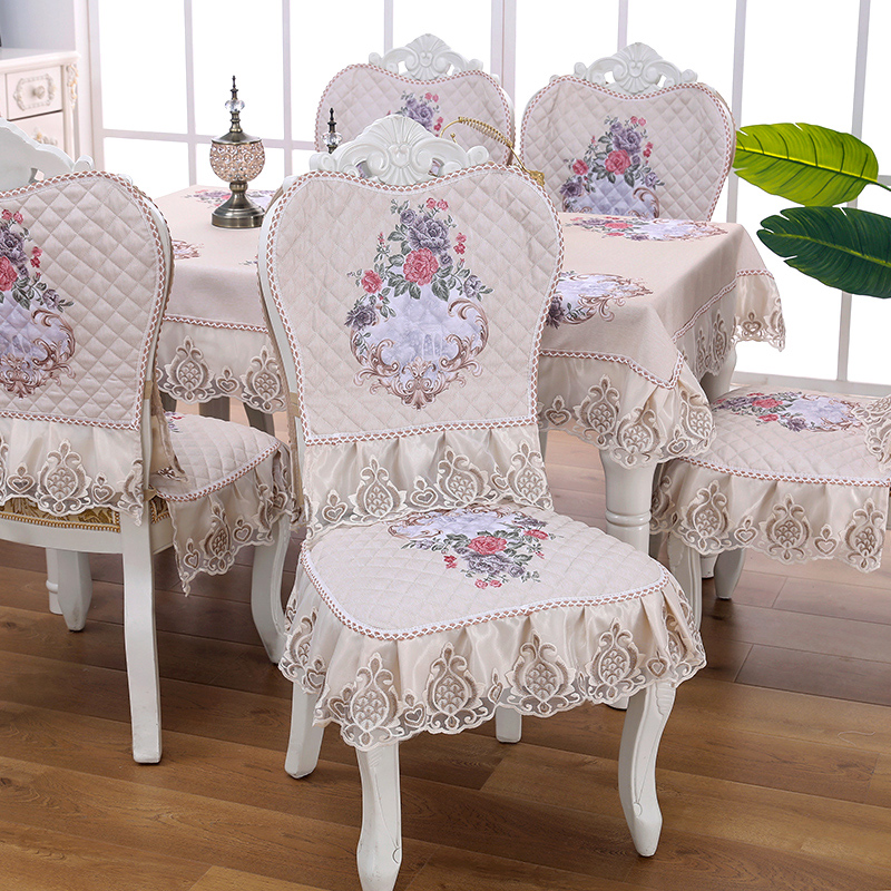 Khăn trải bàn kiểu châu Âu đệm ghế đặt hộ gia đình hình chữ nhật khăn trải bàn bốn mùa phổ quát chống trượt ghế bọc khăn trải bàn cute