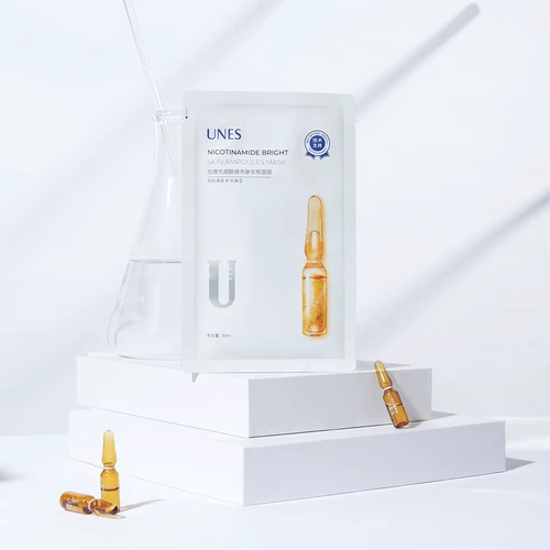 UNES/优理氏 Увлажняющая маска для лица содержит никотиновую кислоту в ампулах, 20 штук