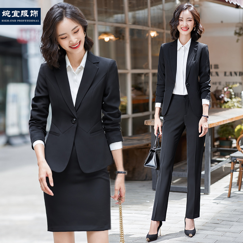 Suit suit female professional dress set skirt autumn slim work uniform fashion interview formal attire tooling temperament Korean version