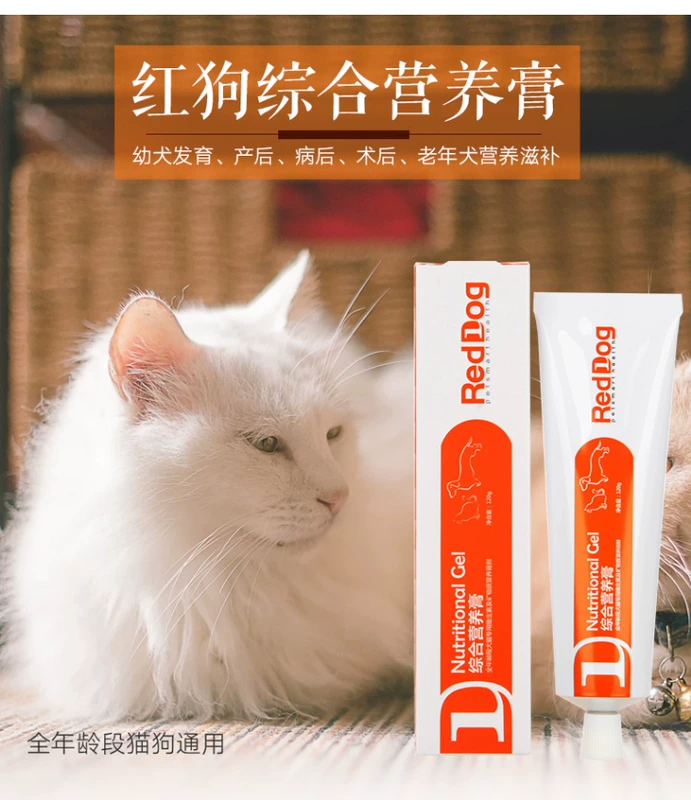 Red dog pet dinh dưỡng toàn diện kem chó con khi mang thai mèo bổ sung canxi chăm sóc da Teddy dinh dưỡng - Cat / Dog Health bổ sung