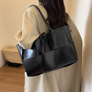 Tote Bag for Women, Large Capacity, 2026 New Style, Casual Shoulder Bag, Handbag, Commuter Bag, Niche Woven College Student Class Bag
