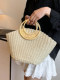 Summer straw large bag for women 2026 new fashion seaside resort style handbag large capacity versatile tote bag