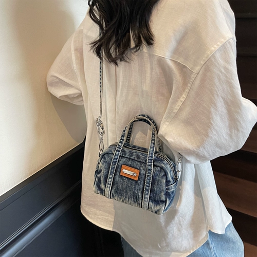 Небольшая дизайнерская джинсовая сумка через плечо, портативная подушка, в корейском стиле, изысканный стиль