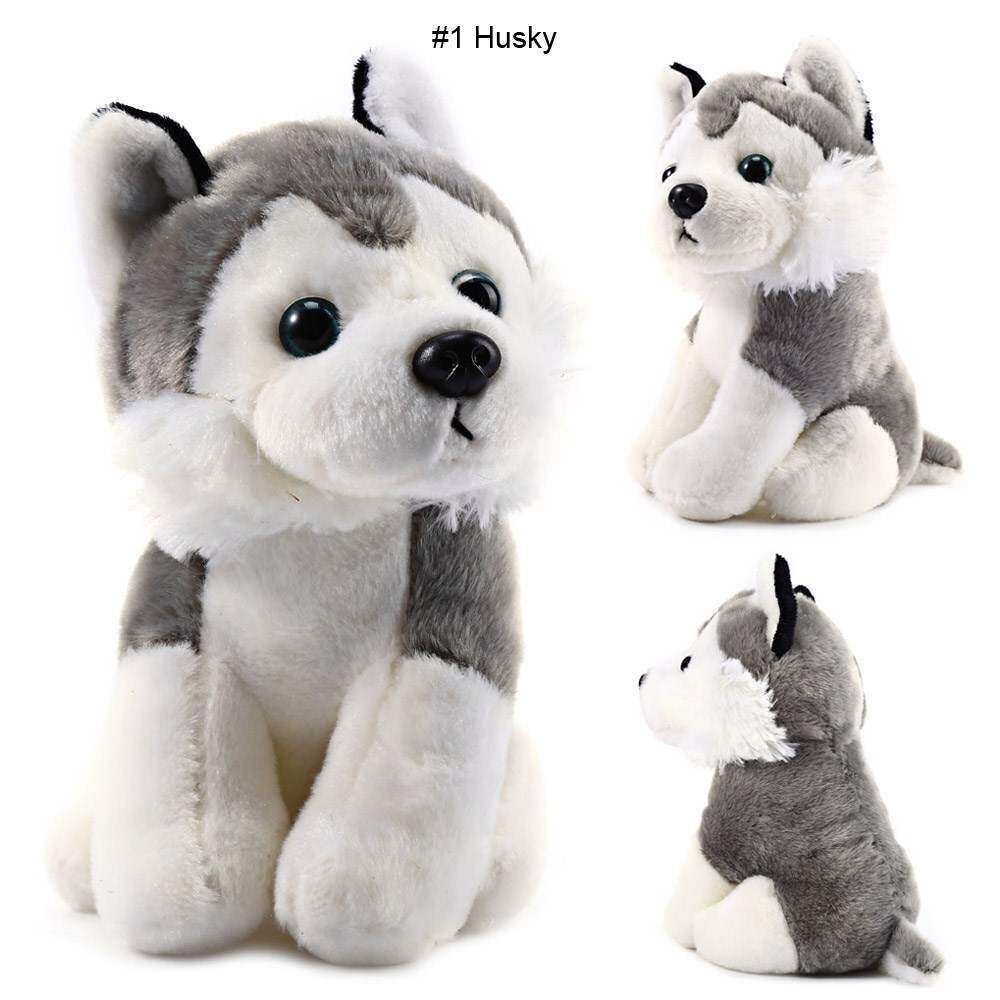 cute dog 7 inch plush doll stuffed soft animal toy husky pug