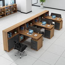 Financial desk office screen table double fashion modern office staff table and chair combination simple station