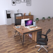 Staff table four-person office desk and chair combination simple modern screen card slot double office computer clerk card slot