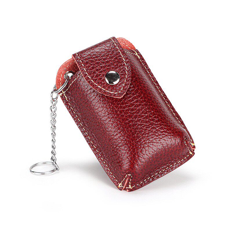 Leather belt key bag wear belt car remote control set fashion hanging waist easy to carry car key set Korean version