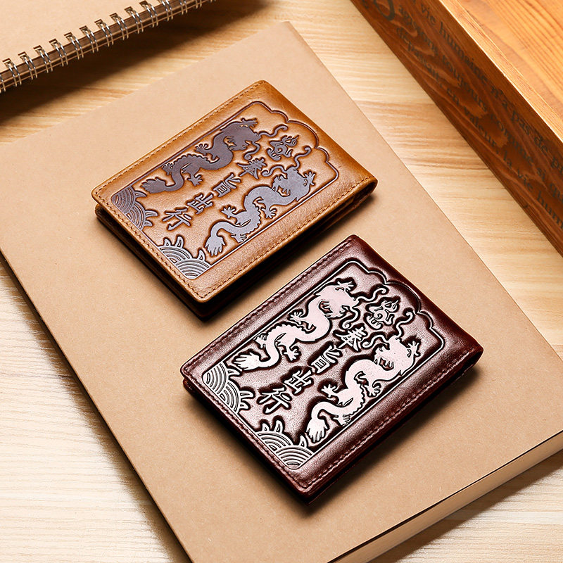 Leather Driver License Men Driver License Personality Creative ultra-thin card package is designed to travel the Red Driver License