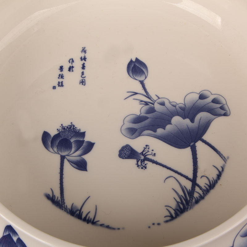 Jingdezhen brush writing brush washer from large brushes water jar beginner package suits for kunfu tea to wash to the small ceramic lotus mail