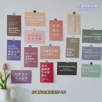 ins wind inspiring words good things happen with cards bedroom dorm room wall decoration desk wall placement wall placement