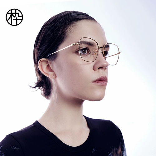 Деревянная девяносто новая анти -бло -белочная лозы металлическая рама рама рамы мужчин и женщин те же очки mj102ff418