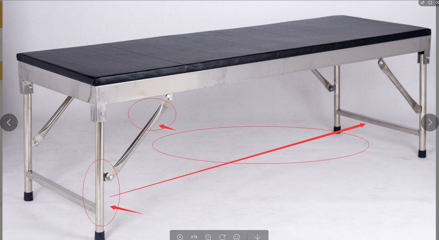 Stainless Steel Examination Bed Massage Bed Diagnosis Bed Beauty Bed Outpatient Examination Bed Massage Physiotherapy Bed